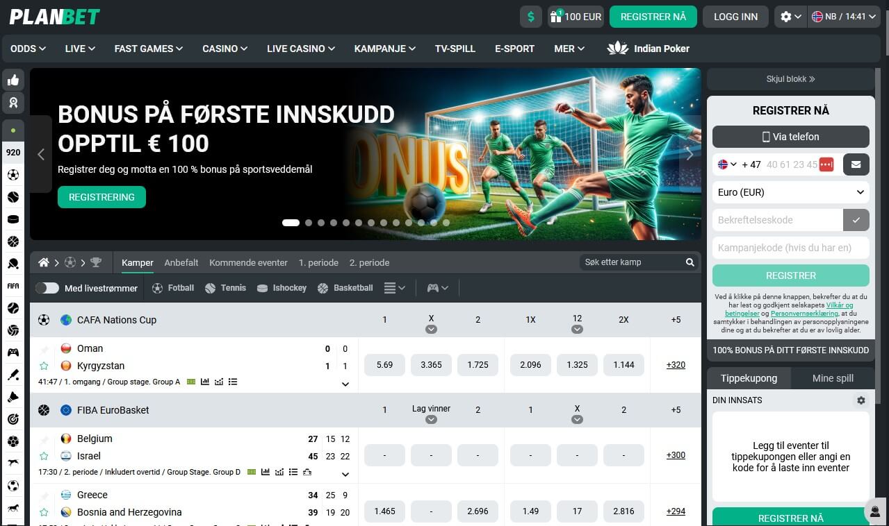 Planbet Bookmaker Review Homepage NB