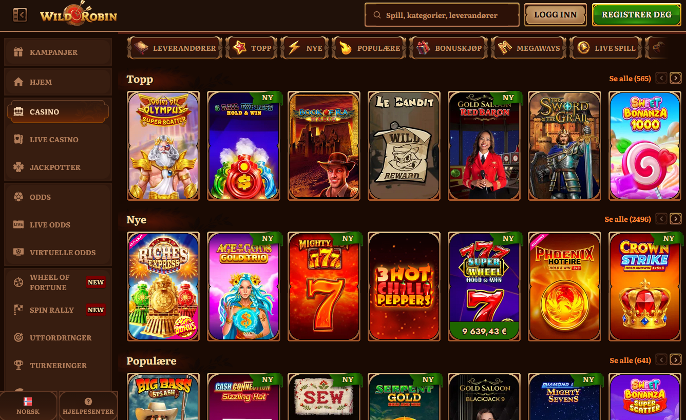 Wildrobin Online Casino